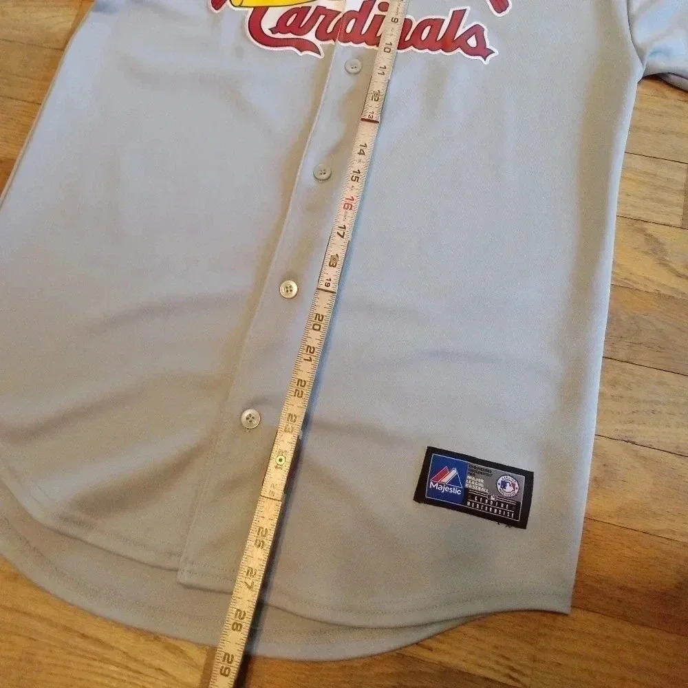 St. Louis Cardinals #16 Wong Gray Short Sleeve Majestic Jersey Youth Size XL - Picture 5 of 9